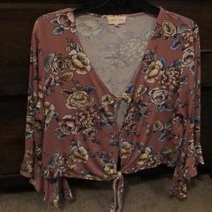 Semi crop top floral